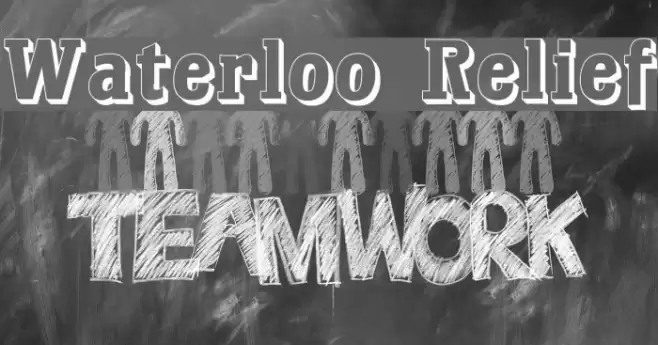 Waterloo Relief Font examples