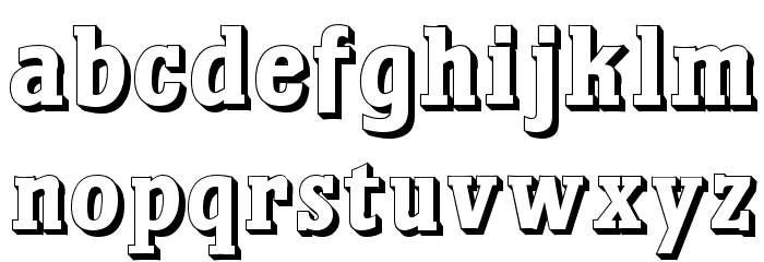 Waterloo Relief Font LOWERCASE
