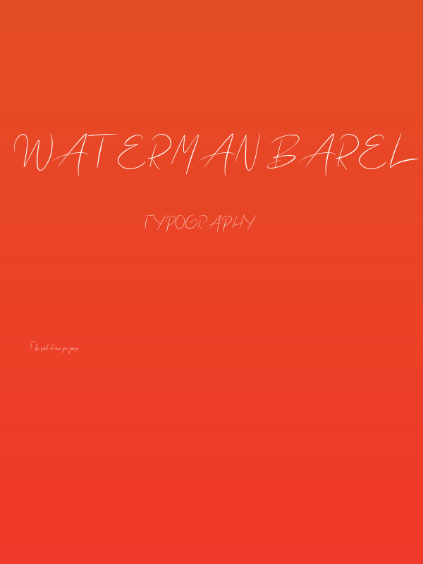Waterman Barel Poster