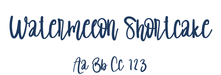 Watermelon Shortcake Font Preview