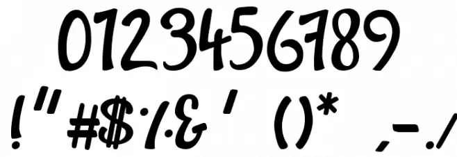 Watermelon Font OTHER CHARS