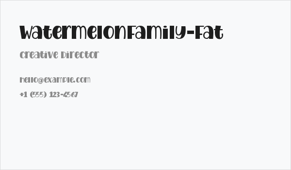 WatermelonFamily-Fat Business Card