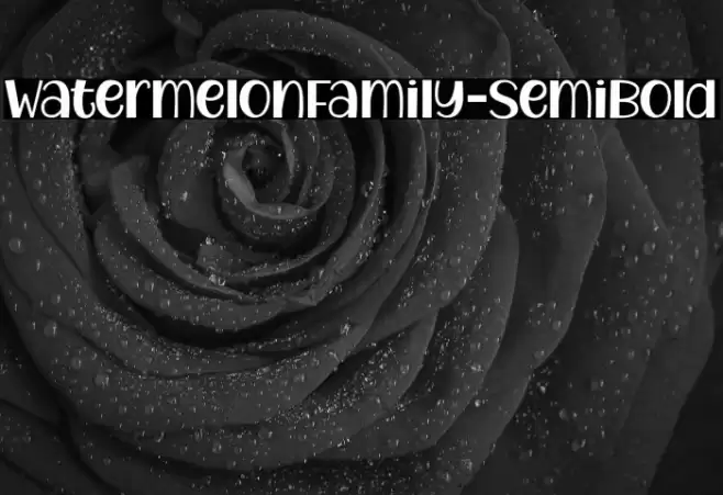WatermelonFamily-SemiBold Font examples