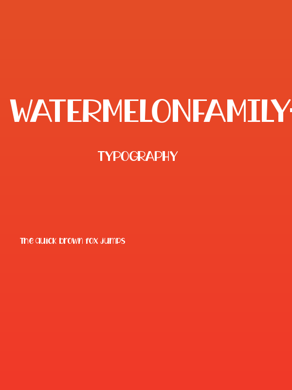 WatermelonFamily-SemiBold Poster