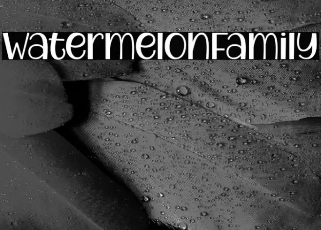 WatermelonFamily Font examples
