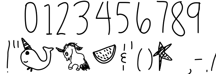 WatermelonParty Font OTHER CHARS