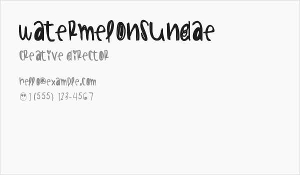 WatermelonSundae Business Card