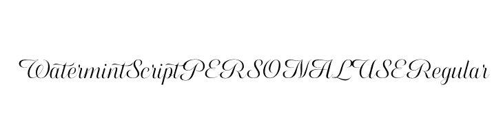 Watermint Script PERSONAL USE Regular  Free Fonts Download
