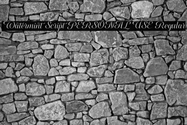 Watermint Script PERSONAL USE Regular Font examples