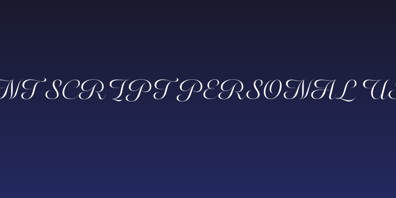 Watermint Script PERSONAL USE Regular Social Header