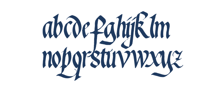 Waters Gothic Deux Lowercase