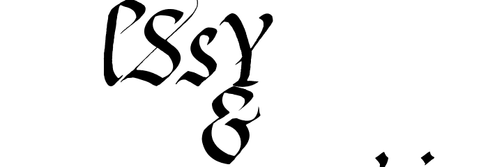 Waters Gothic Font OTHER CHARS