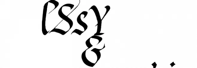 Waters Gothic Schriftart Anderer Schreiben