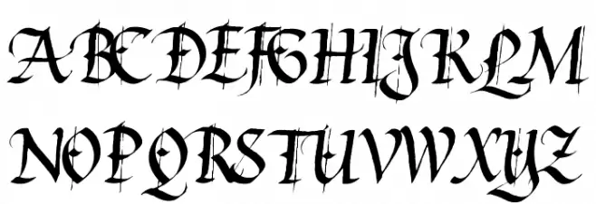 Waters Gothic Schriftart Groß