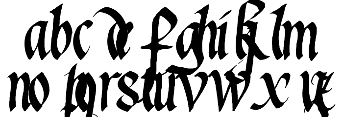 Waters Gothic Font LOWERCASE