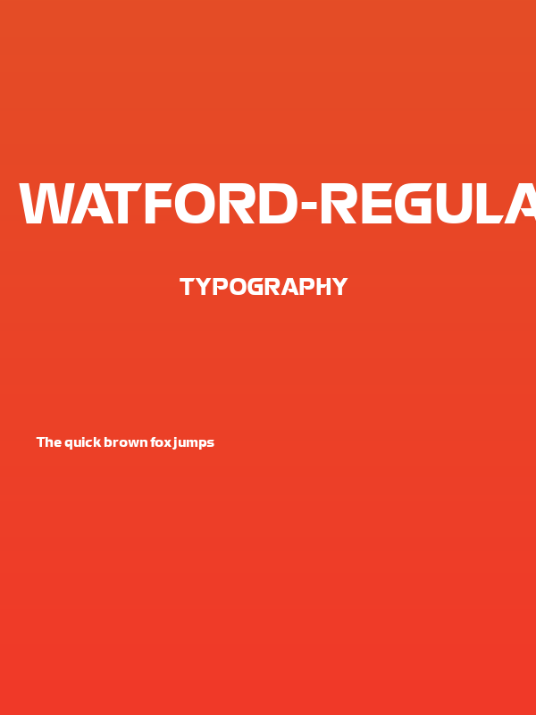 Watford-Regular Poster