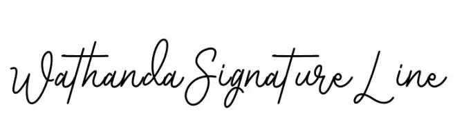 Wathanda Signature Line  baixar fontes gratis