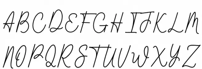 Wathanda Signature Line 字体 大写