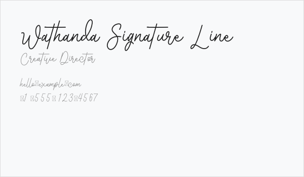 Wathanda Signature Line Business Card
