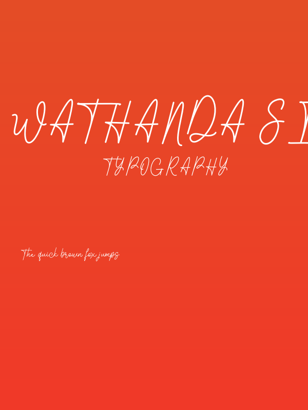 Wathanda Signature Line Poster