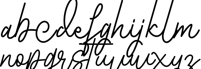 Wathanda Signature Line Font LOWERCASE