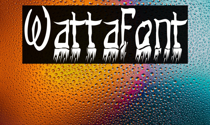 Wattafont Example 1