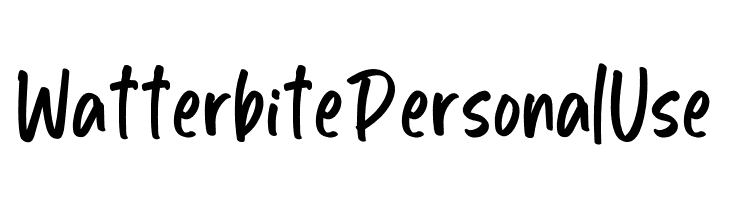 Watterbite Personal Use  font caratteri gratis