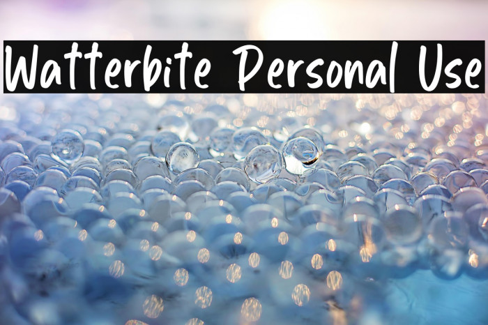 Watterbite Personal Use Example 1