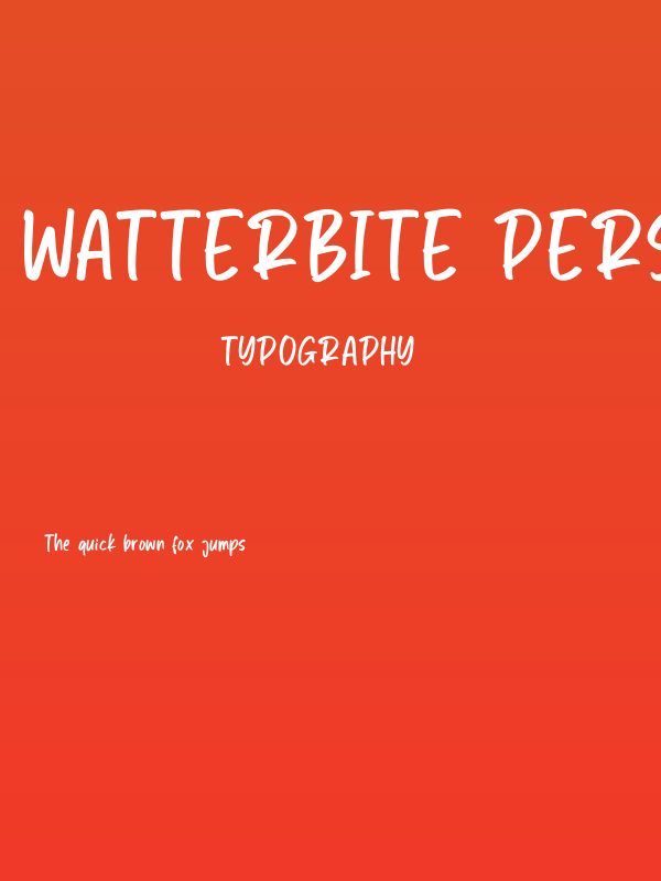 Watterbite Personal Use Poster