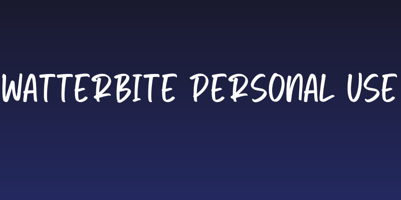 Watterbite Personal Use Social Header