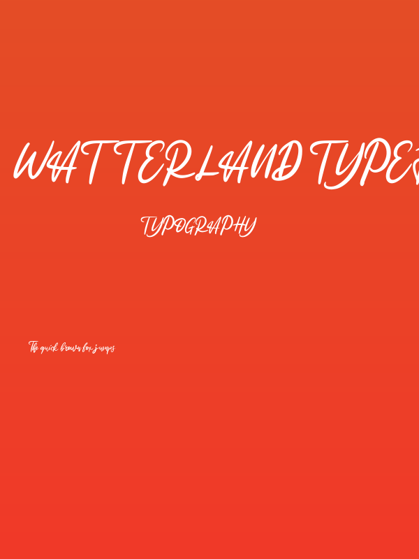 Watterland Typeface FREE Poster