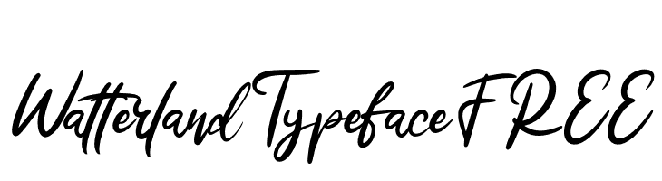 WatterlandTypefaceFREE  免费字体下载
