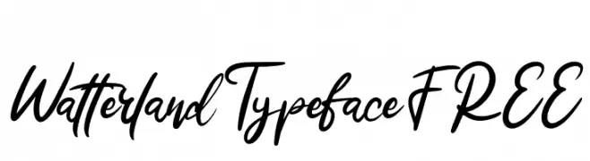 WatterlandTypefaceFREE  フリーフォントのダウンロード