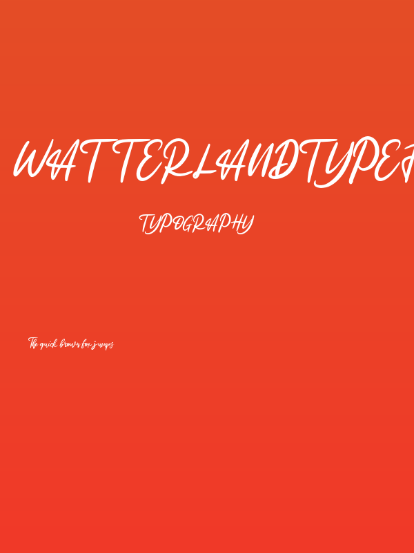WatterlandTypefaceFREE Poster