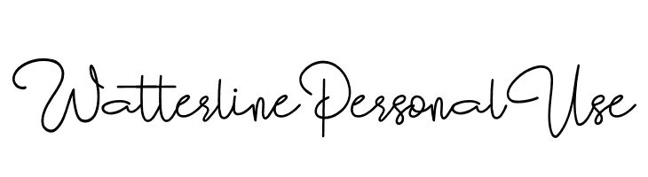 Watterline Personal Use  Fuentes Gratis Descargar