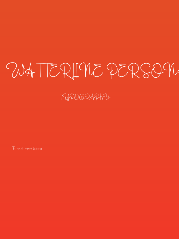 Watterline Personal Use Poster