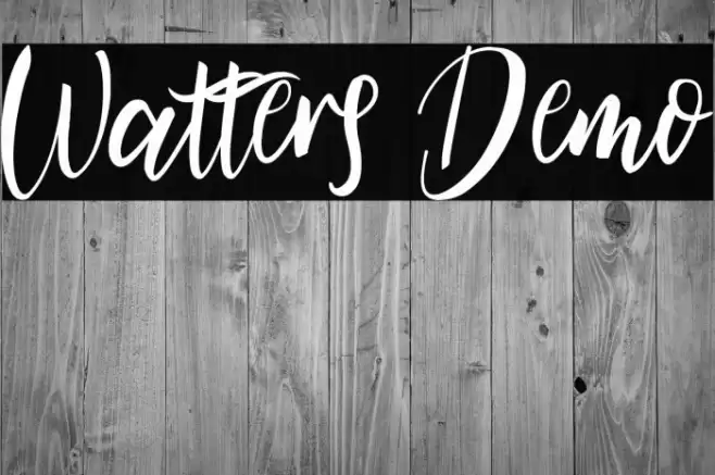 Watters Demo Font examples
