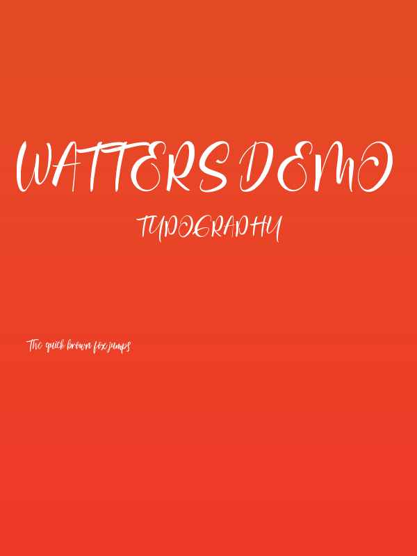 Watters Demo Poster