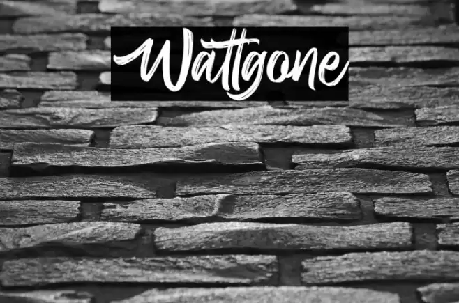 Wattgone Font examples