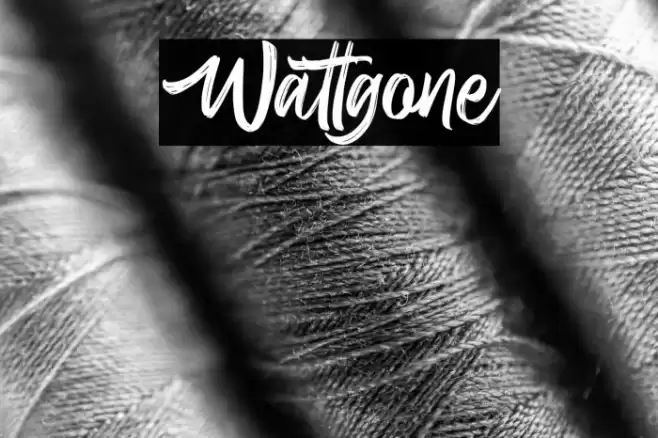 Wattgone Font examples