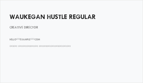Waukegan Hustle Regular Business Card