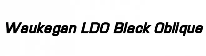 Waukegan LDO Black Oblique  Скачать бесплатные шрифты