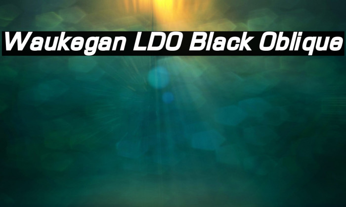 Waukegan LDO Black Oblique Example 2