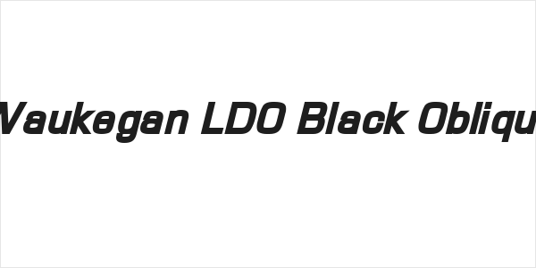 Waukegan LDO Black Oblique Logo