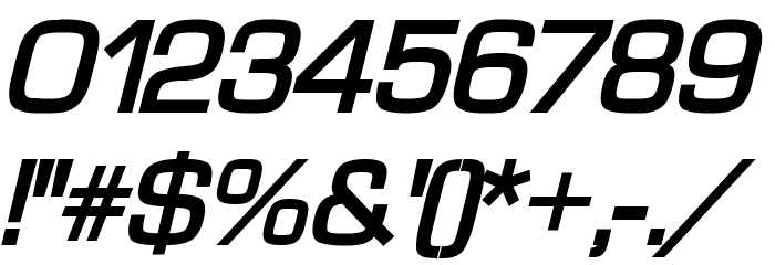 Waukegan LDO Bold Oblique Font OTHER CHARS