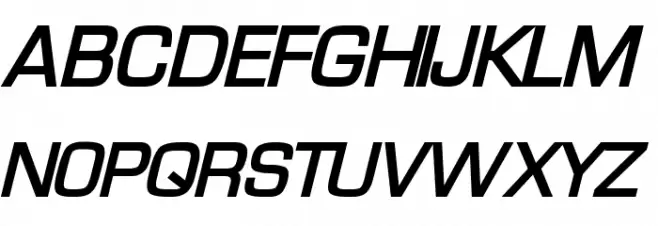 Waukegan LDO Bold Oblique Schriftart Groß