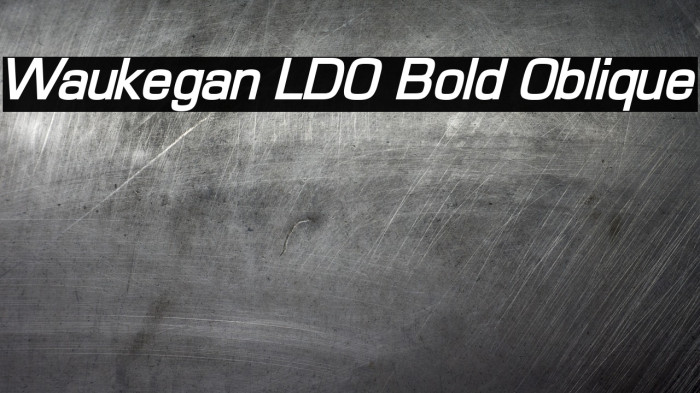 Waukegan LDO Bold Oblique Font examples