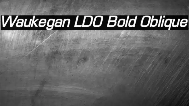 Waukegan LDO Bold Oblique Fonte examples