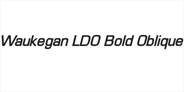 Waukegan LDO Bold Oblique Logo