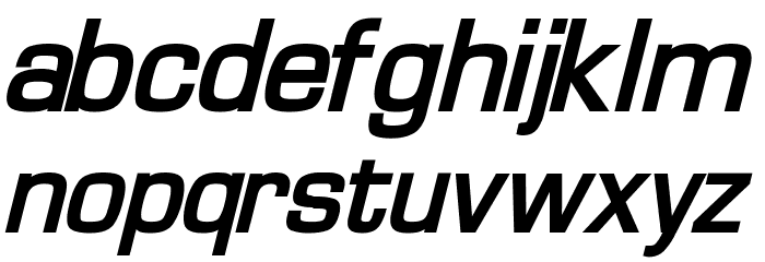 Waukegan LDO Bold Oblique Font LOWERCASE